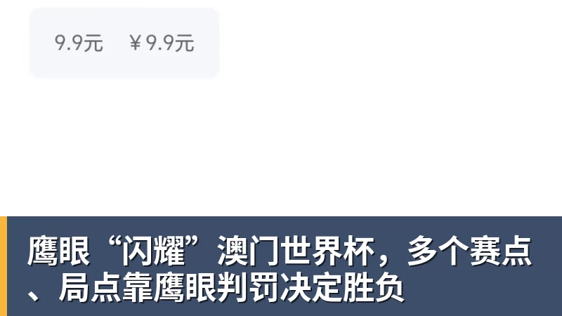 鹰眼“闪耀”澳门世界杯，多个赛点、局点靠鹰眼判罚决定胜负
